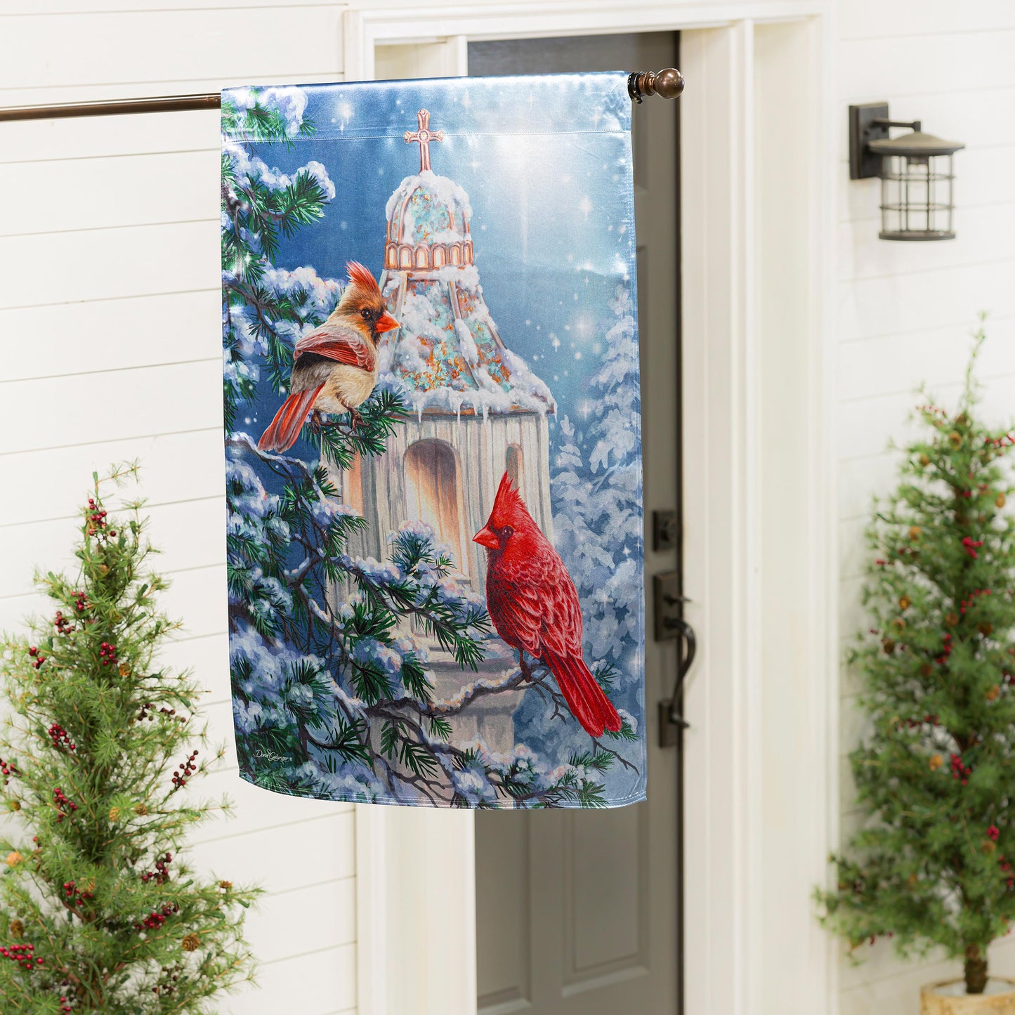 Cardinal Lamp Post Lustre House Flag