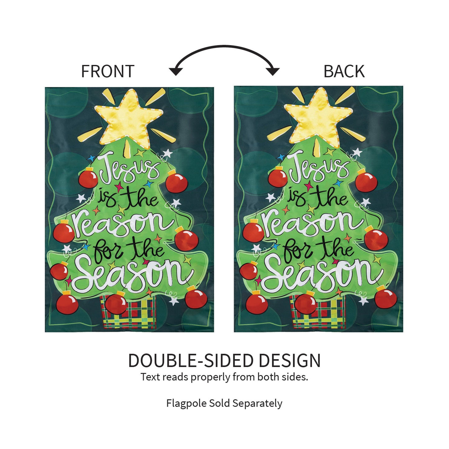 Jesus Is The Reason Applique House Flag