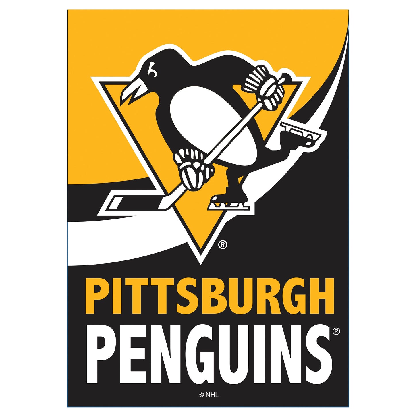 Pittsburgh Penguins Burlap Flag GDN Size