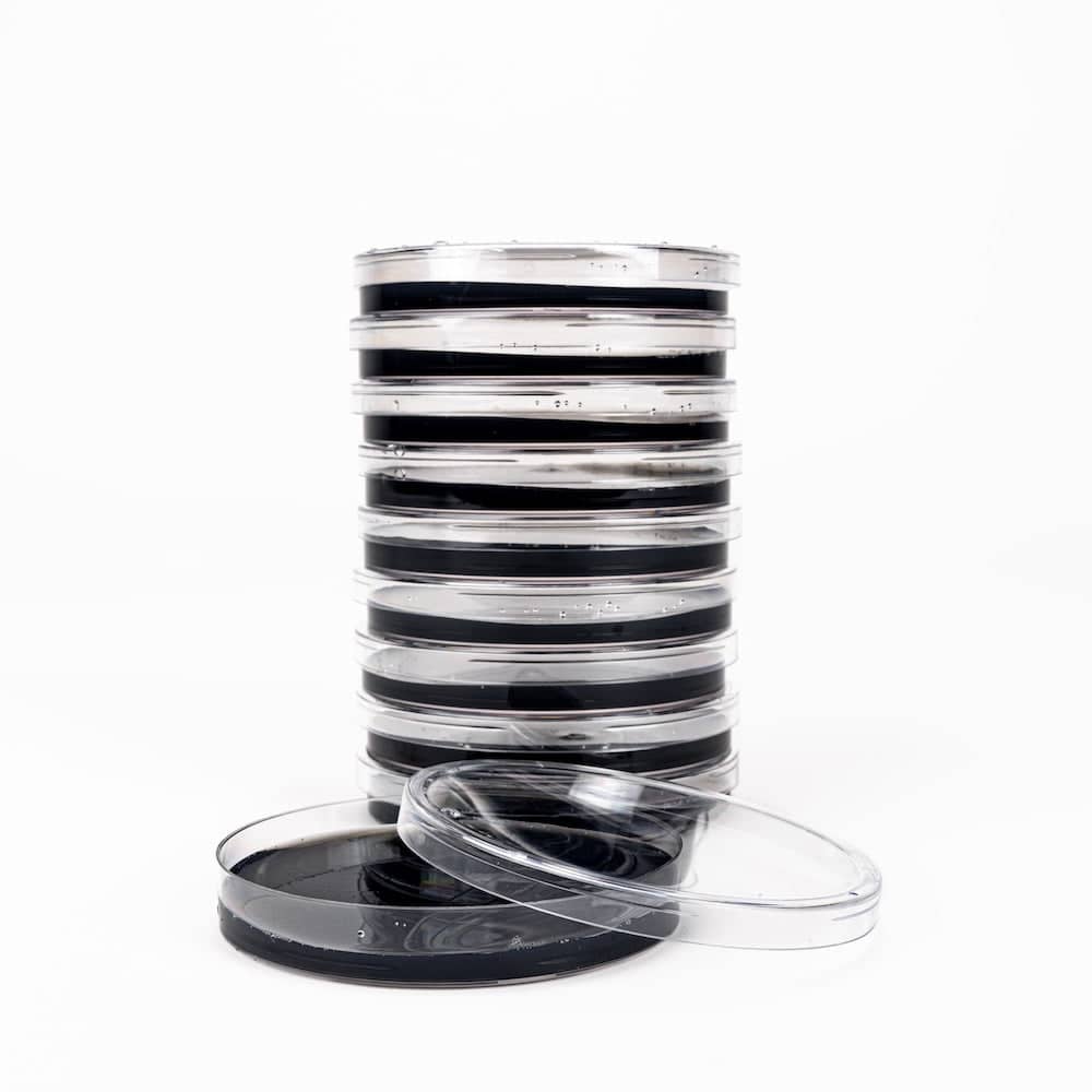 Black Biochar Pre-Poured Sterile Agar Plates
