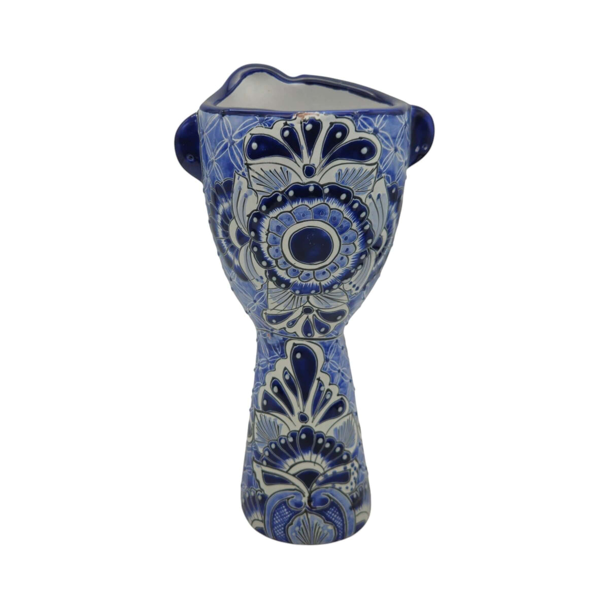 Talavera Lady Planter | Day of the Dead Face Design