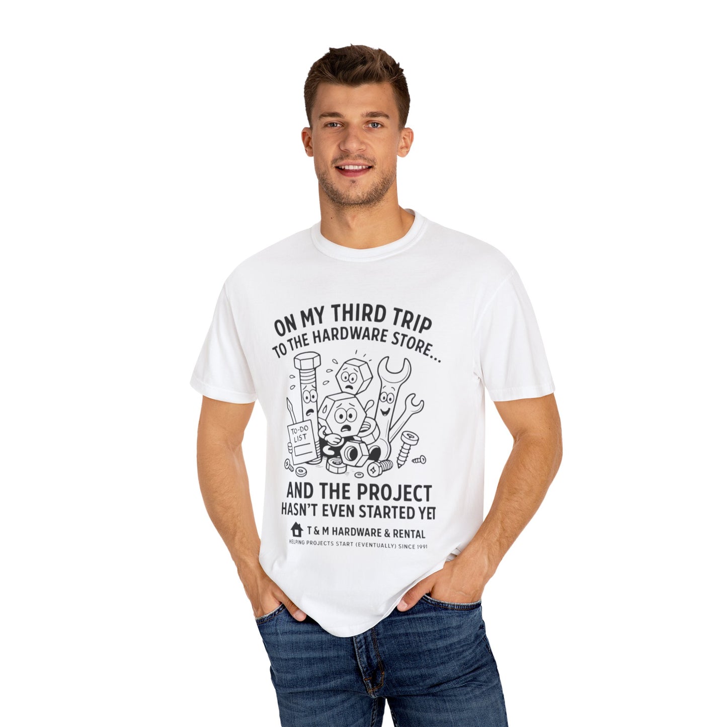 DIY Project Humor T-Shirt - Perfect Gift for Handyman, Home Improvement Lovers, Funny Gift, Casual Wear, Summer Style