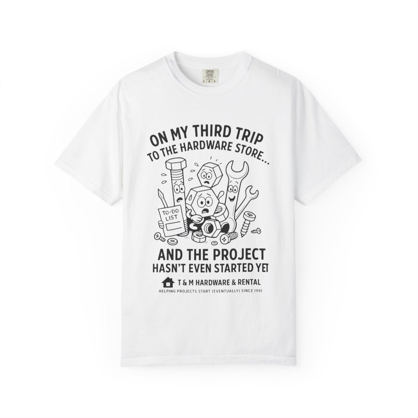 DIY Project Humor T-Shirt - Perfect Gift for Handyman, Home Improvement Lovers, Funny Gift, Casual Wear, Summer Style