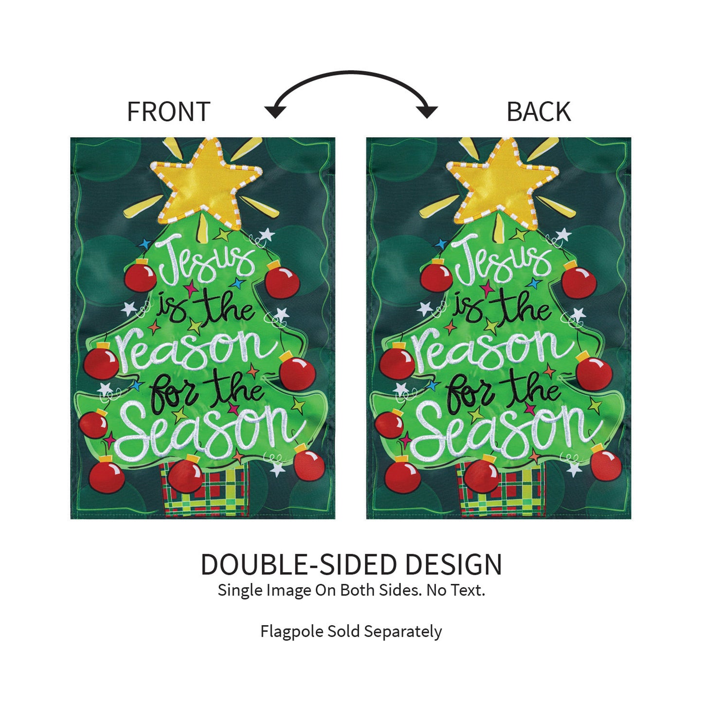 Jesus Is The Reason Applique Garden Flag