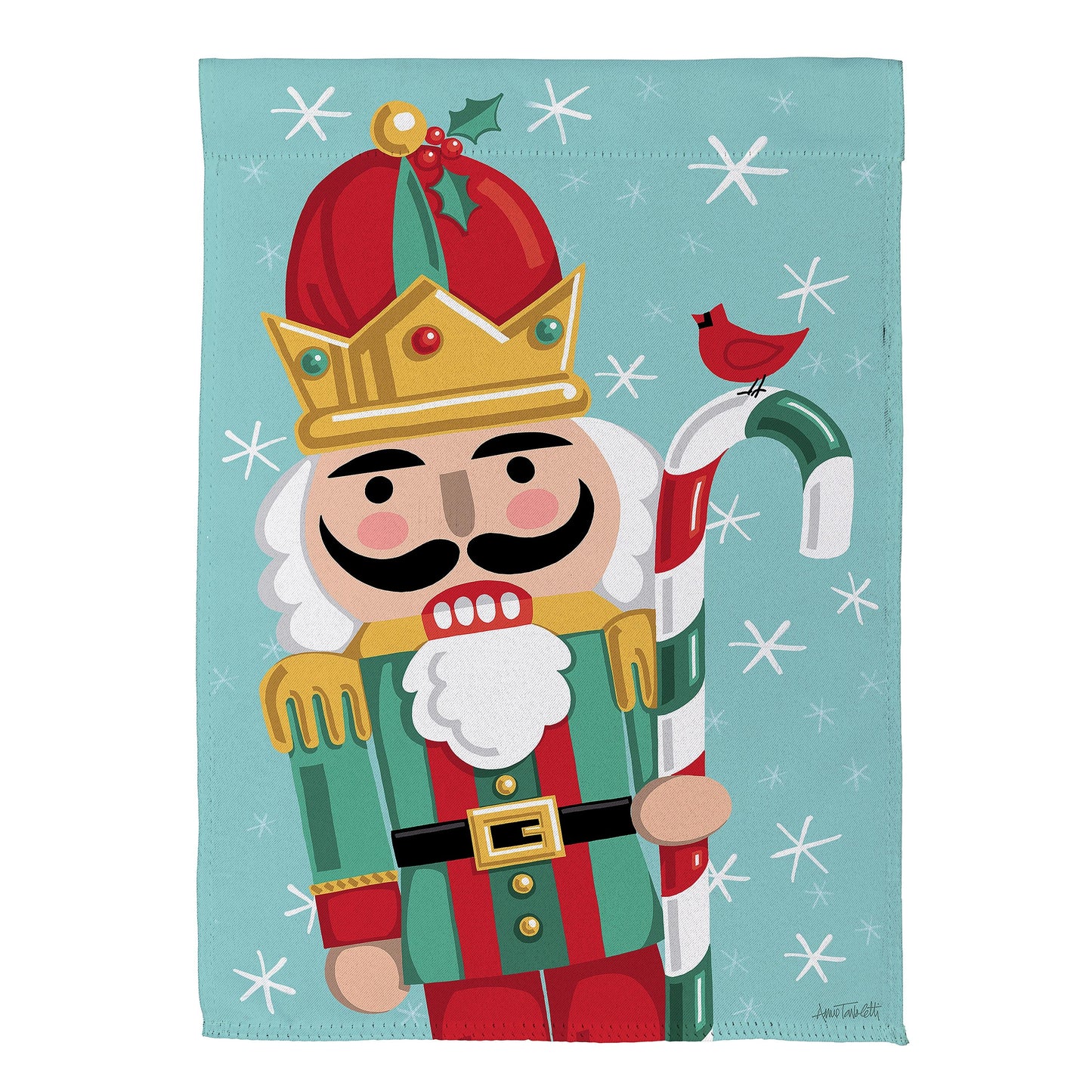 Christmas Icons Reversible Suede Garden Flag