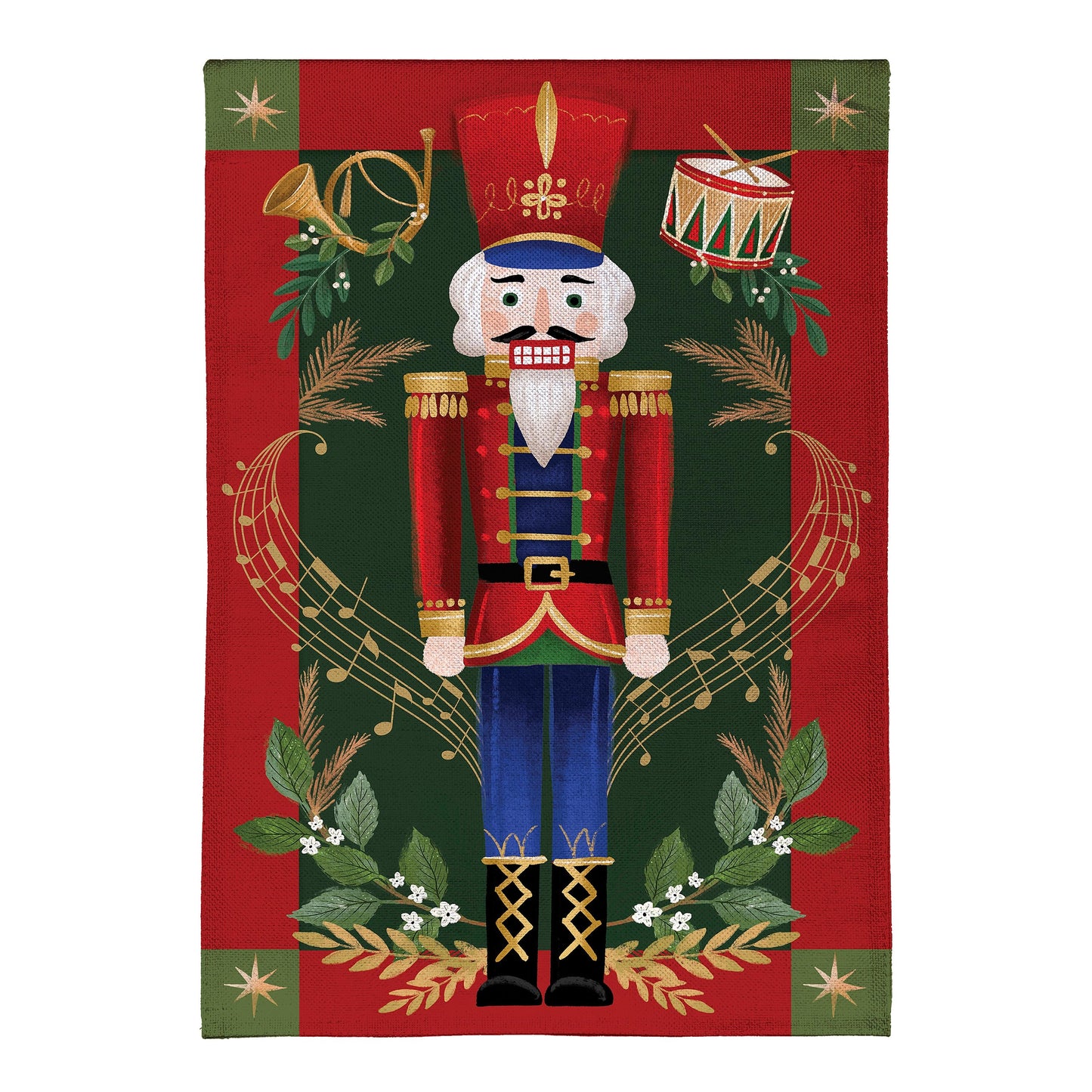 Joyful Traditions Double Sided Burlap House Flag