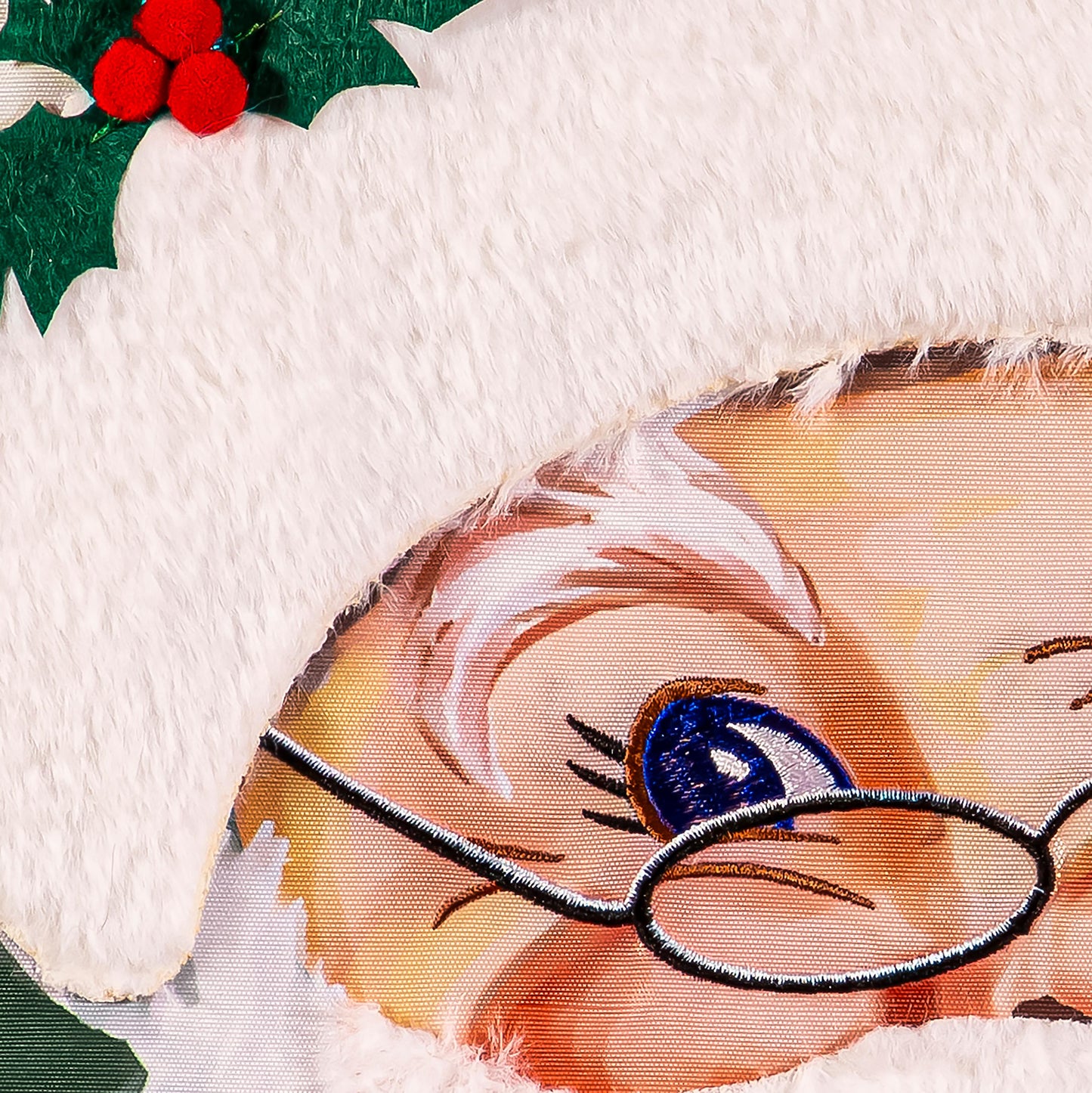 Merry Santa Applique Garden Flag