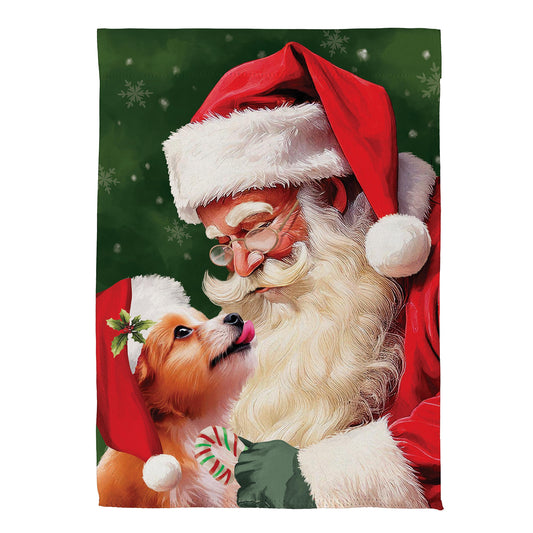 Santa & Olive Suede House Flag