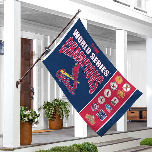 St Louis Cardinals Single Sided Flag w/ 2 Grommets, 3'x5' Multi Win Flag
