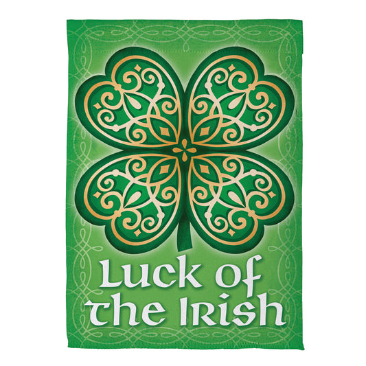 Luck Of The Irish Suede House Flag