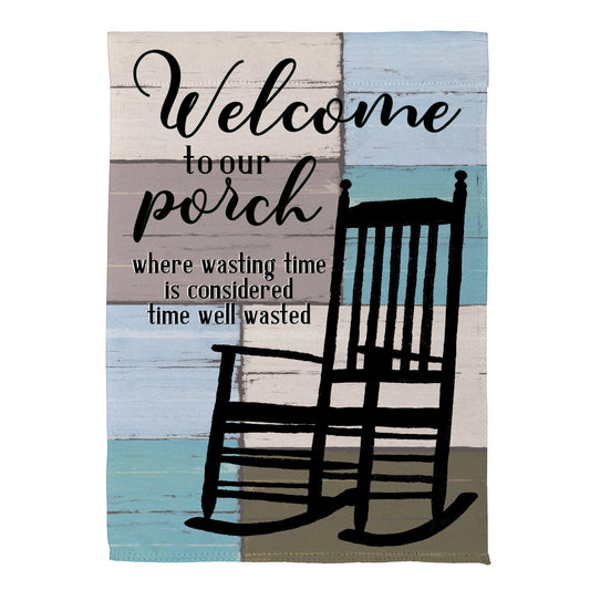 Porch Time Suede House Flag