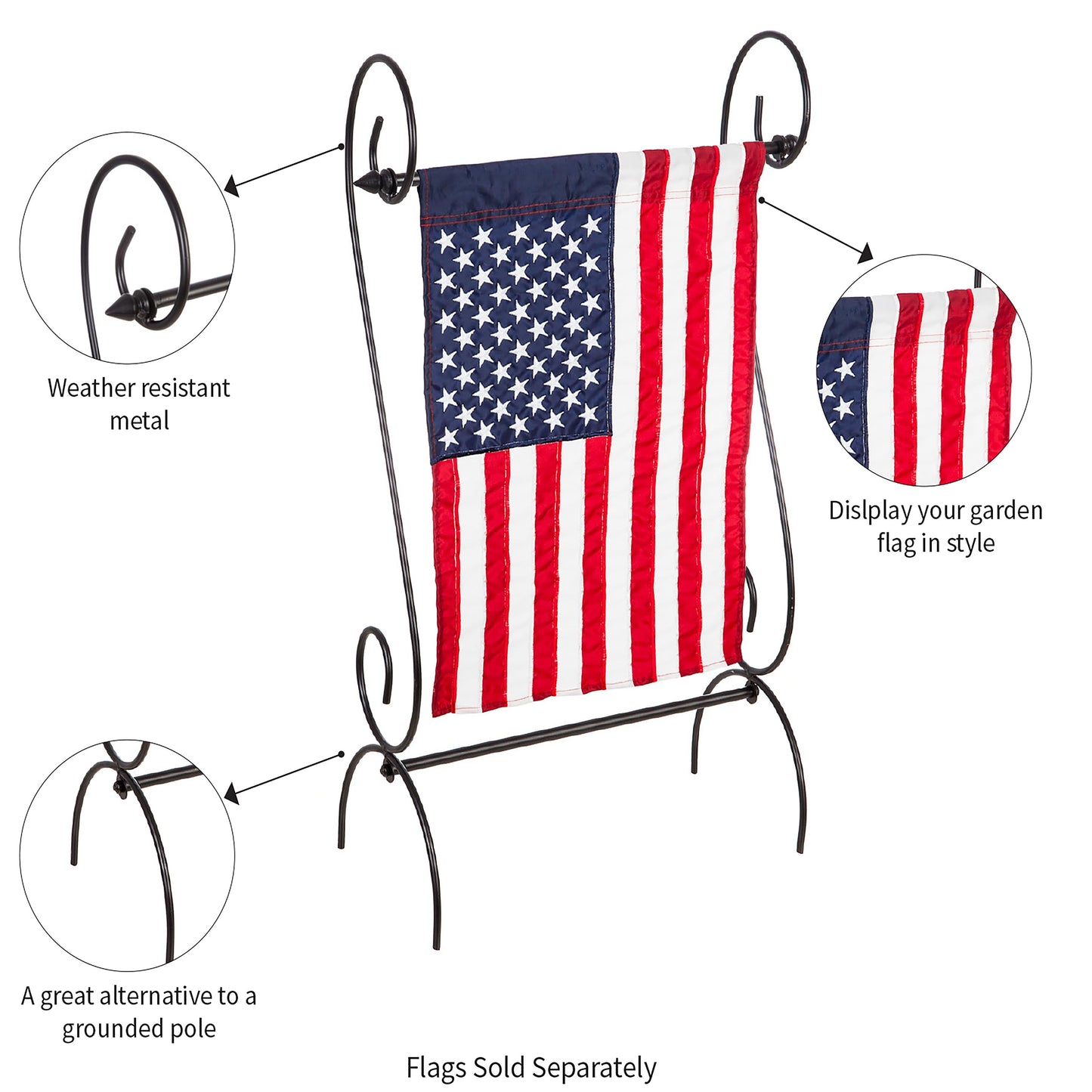 Scroll Garden Flag Stand