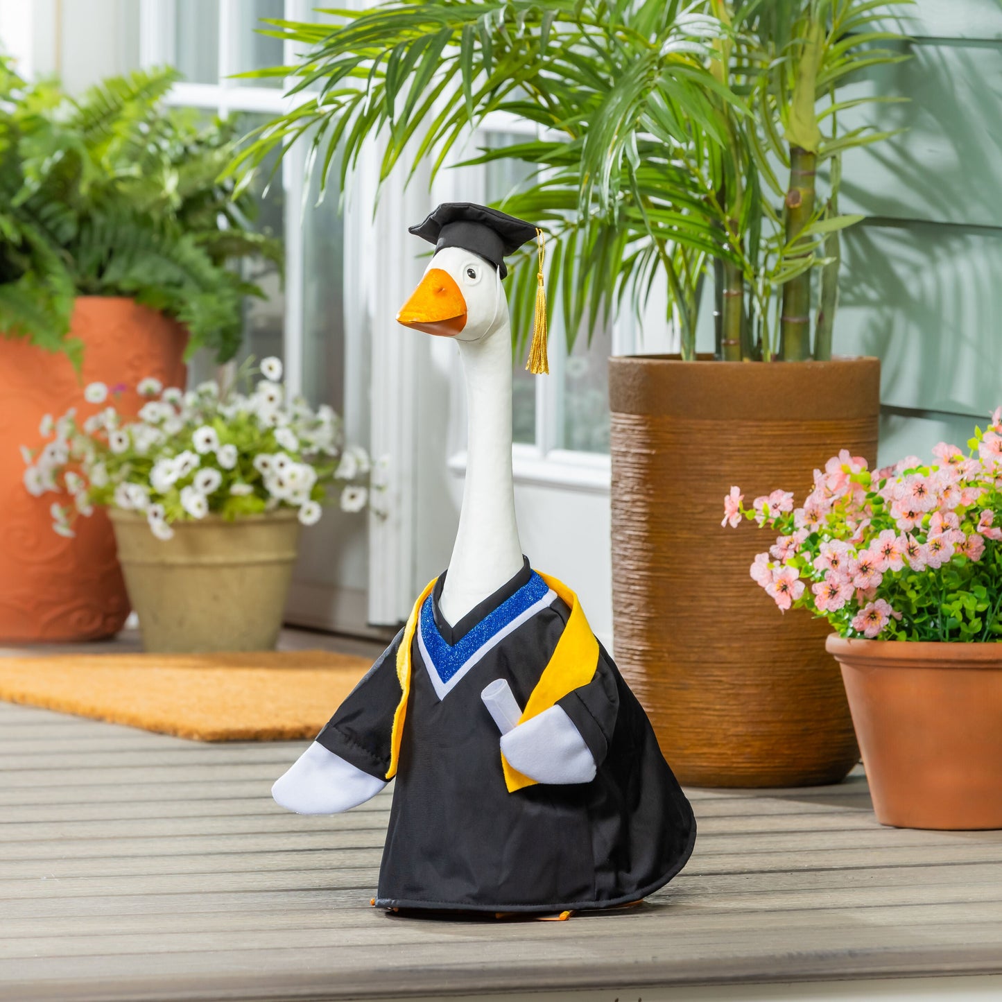 Giddy The Goose, Metal Porch Statue, 21"H