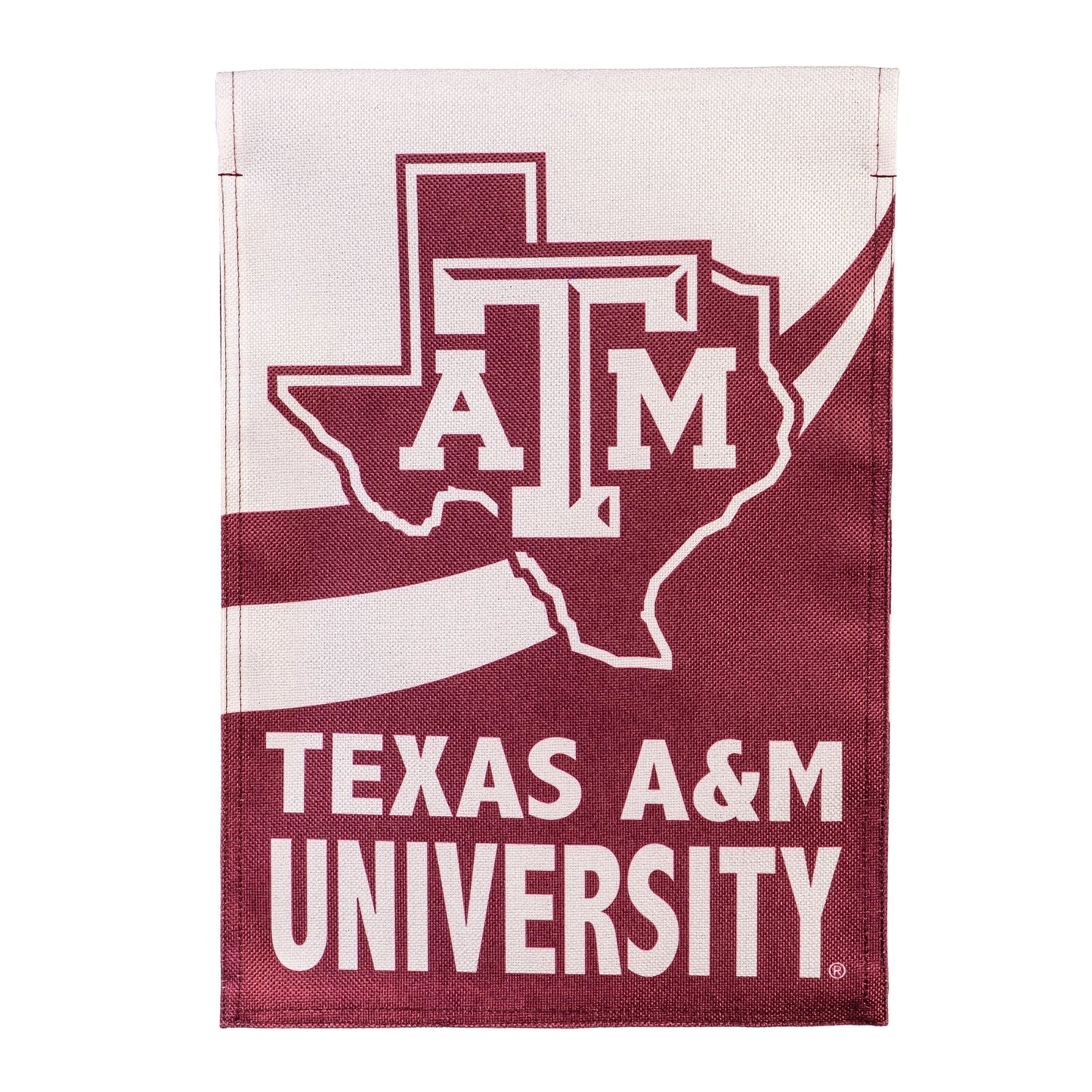 Texas A&M Burlap Flag GDN Size