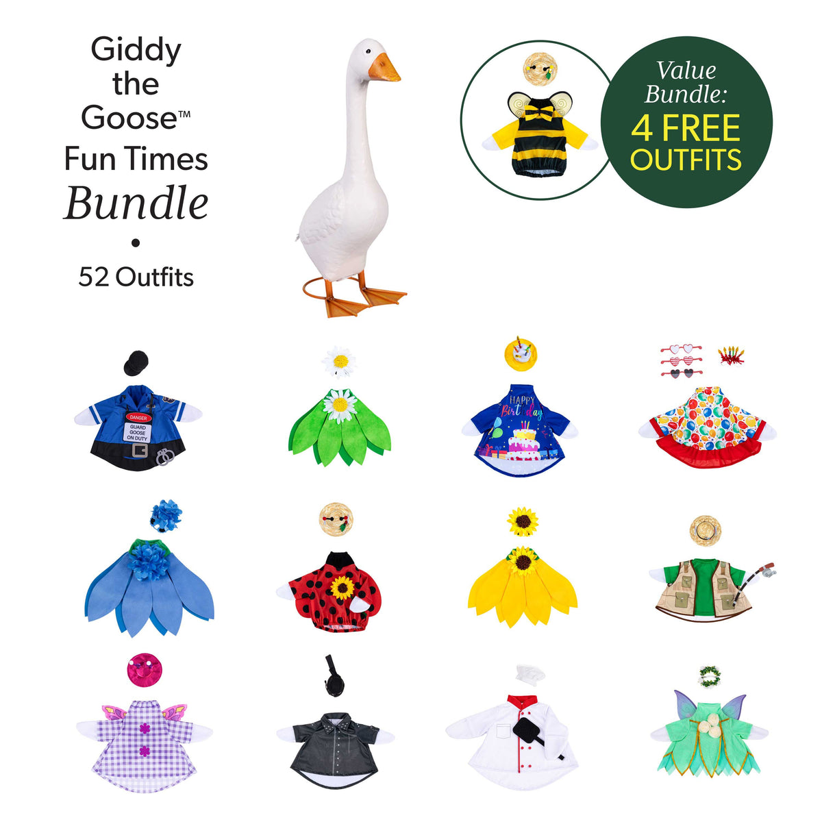 Giddy the Goose Outfit Program, Mix & Match
