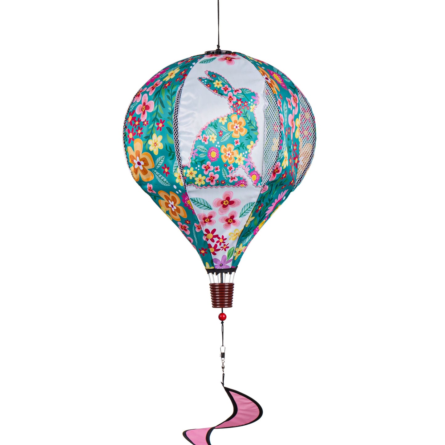 Floral Patterned Bunny Balloon Spinner