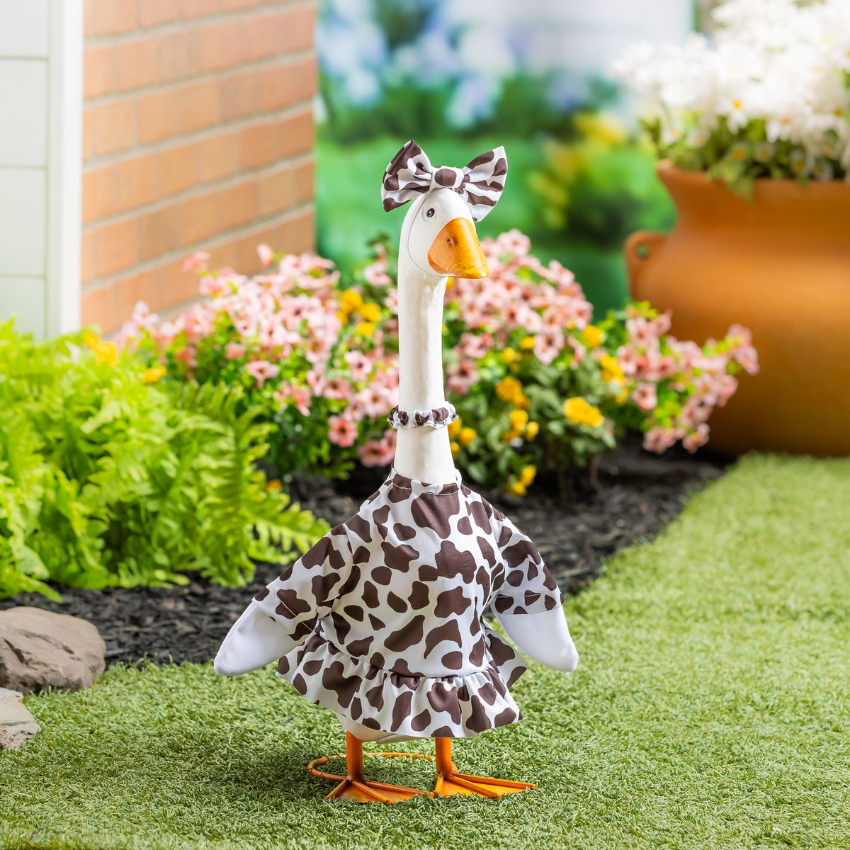 Giddy the Goose Outfit, Cow Print Gown