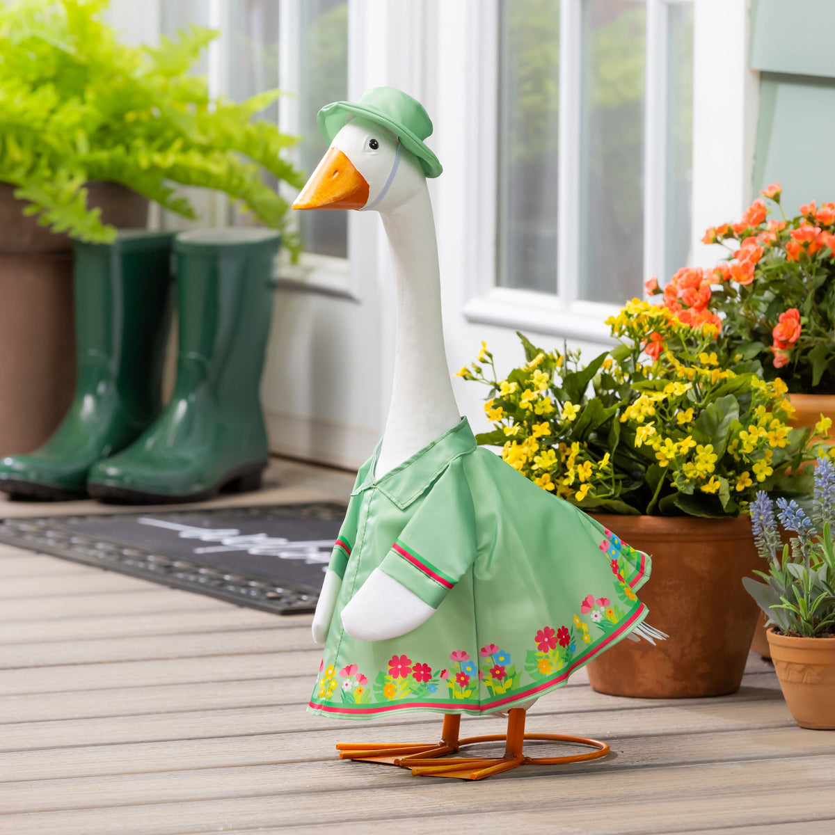 Giddy the Goose Outfit, Floral Raincoat
